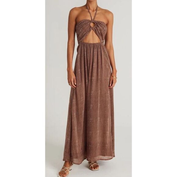 NWT Anthropologie Faithfull the Brand Cutout Linen Maxi Dress Size 12 $339 A25 - Picture 4 of 11